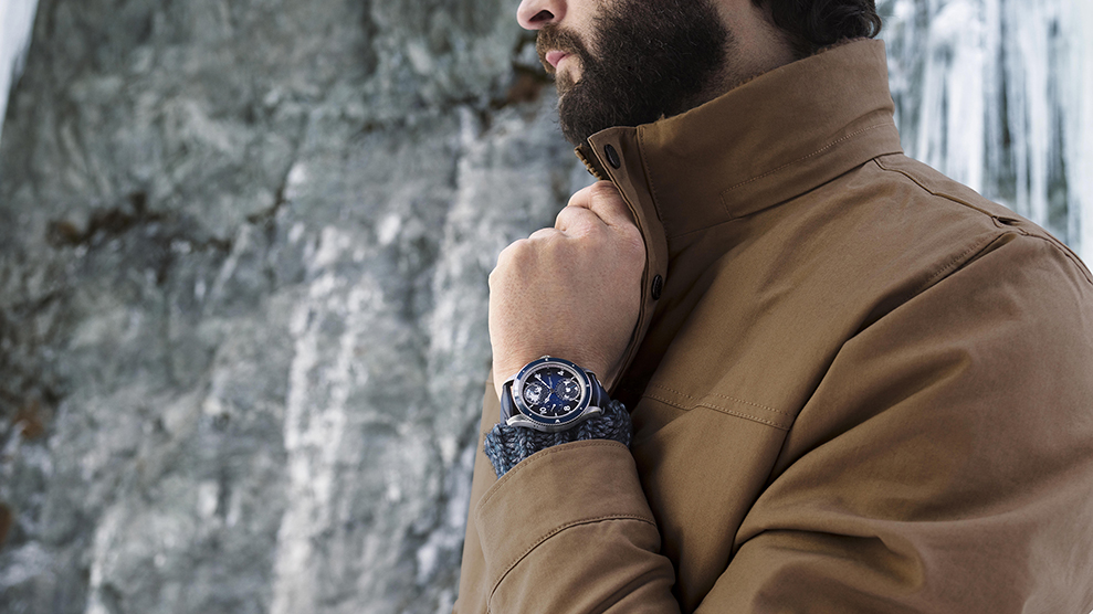 Montblanc. 1858 Automatic 24H с одной стрелкой и синие Geosphere 